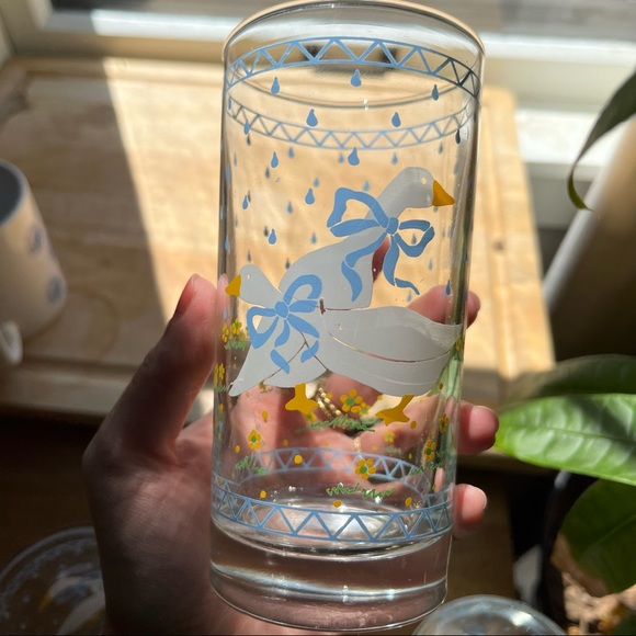 Vintage 80’s Anchor Hocking Farm Country Geese Tumblers - set of 4 - Picture 4 of 4